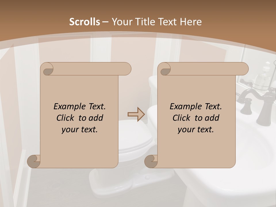 Halfbath Toilet Wood PowerPoint Template