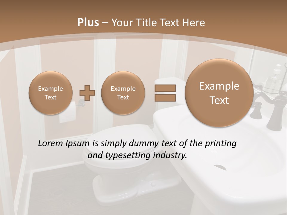 Halfbath Toilet Wood PowerPoint Template