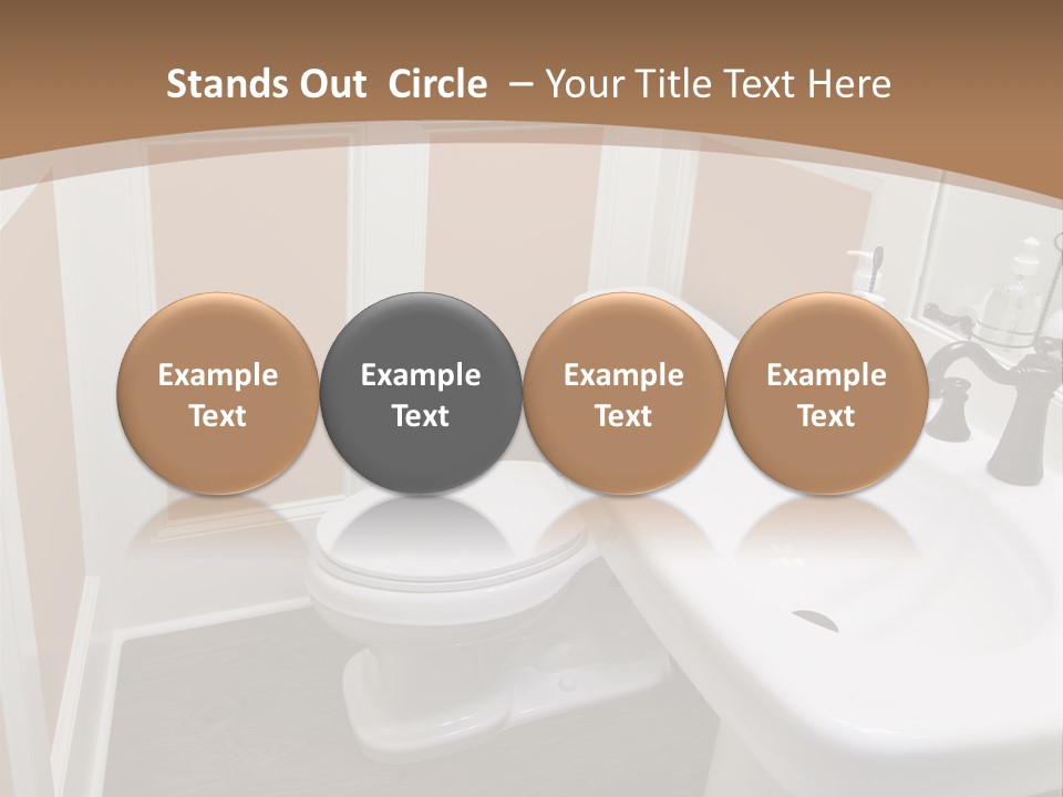 Halfbath Toilet Wood PowerPoint Template
