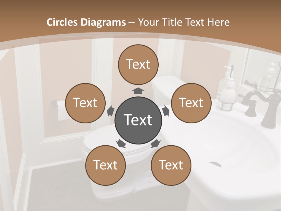 Halfbath Toilet Wood PowerPoint Template