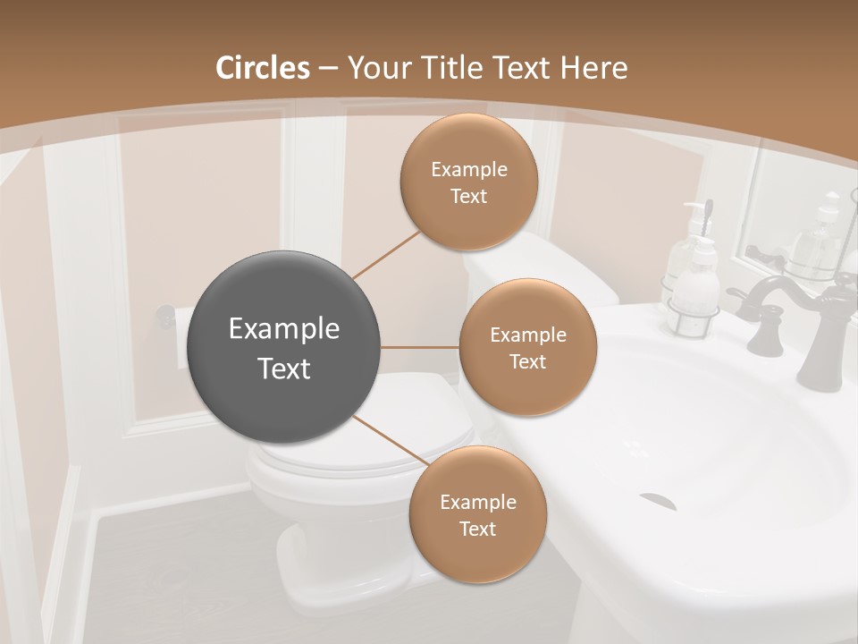 Halfbath Toilet Wood PowerPoint Template