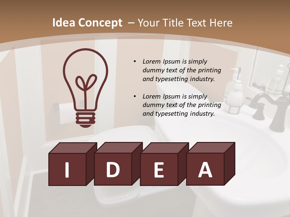 Halfbath Toilet Wood PowerPoint Template