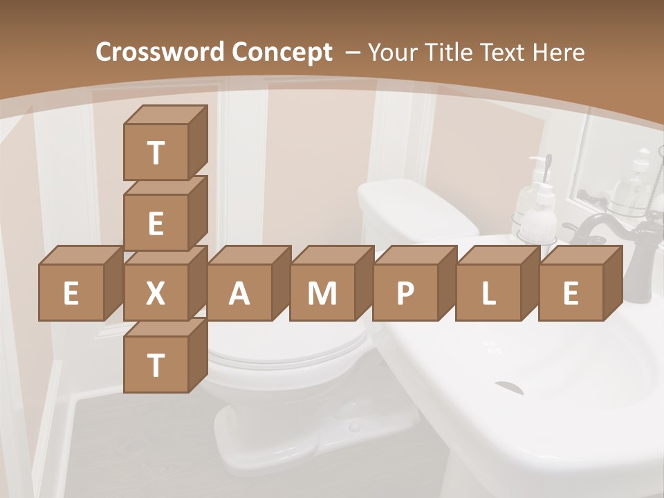 Halfbath Toilet Wood PowerPoint Template