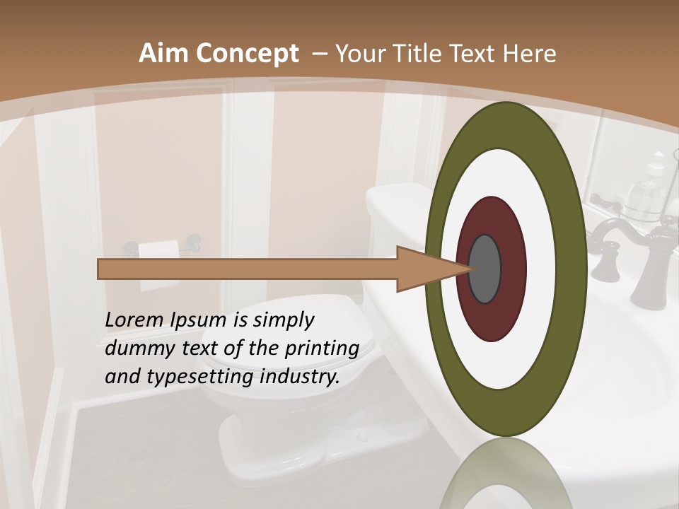 Halfbath Toilet Wood PowerPoint Template