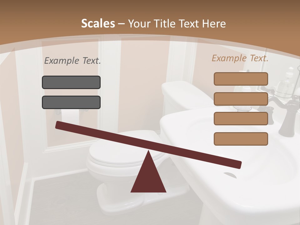 Halfbath Toilet Wood PowerPoint Template