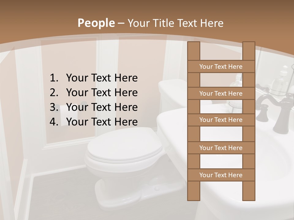 Halfbath Toilet Wood PowerPoint Template
