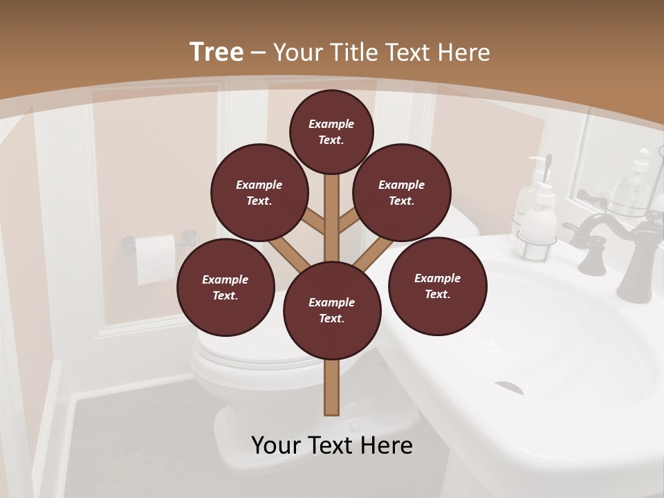 Halfbath Toilet Wood PowerPoint Template