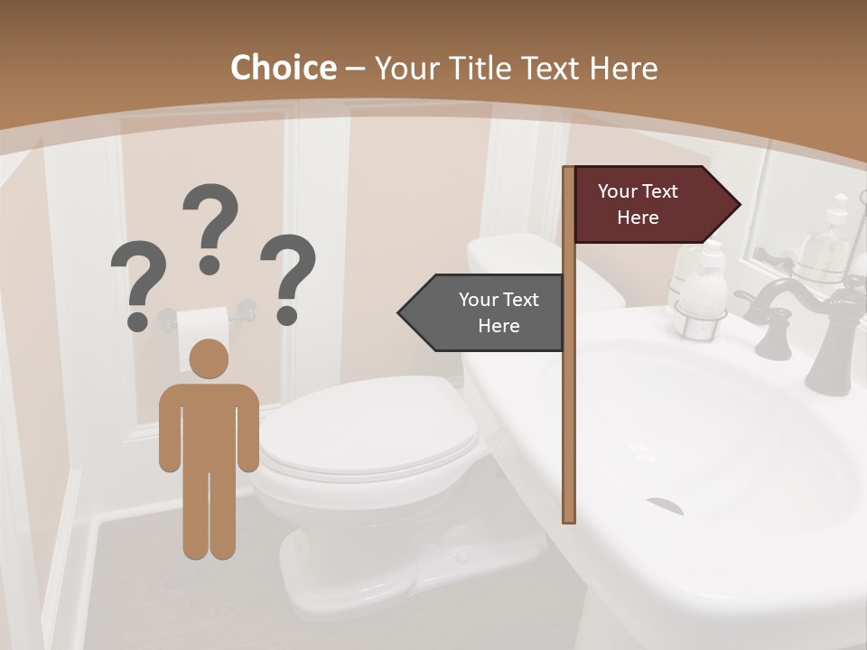 Halfbath Toilet Wood PowerPoint Template