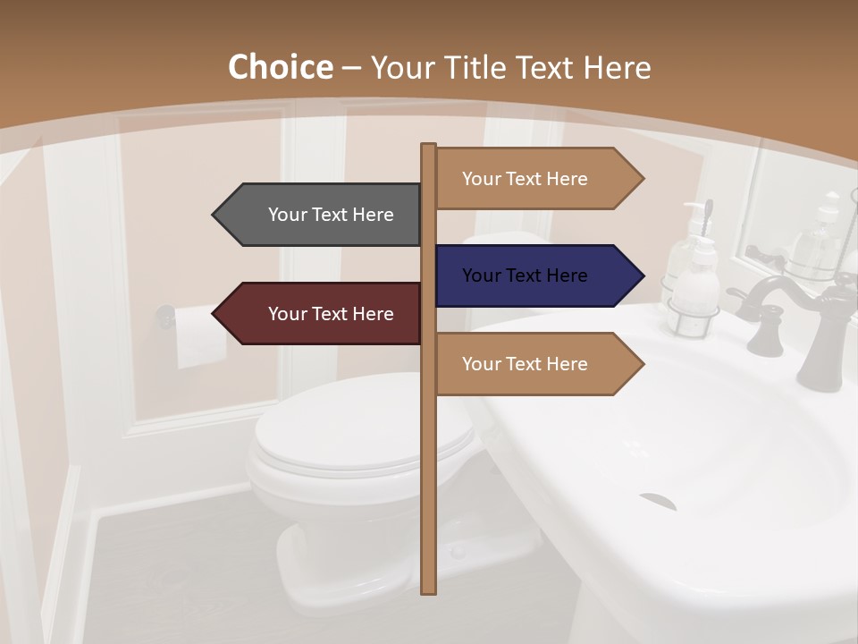 Halfbath Toilet Wood PowerPoint Template