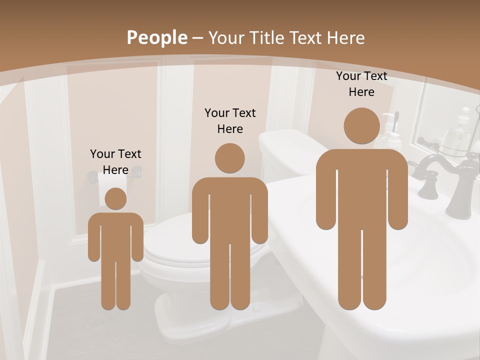 Halfbath Toilet Wood PowerPoint Template