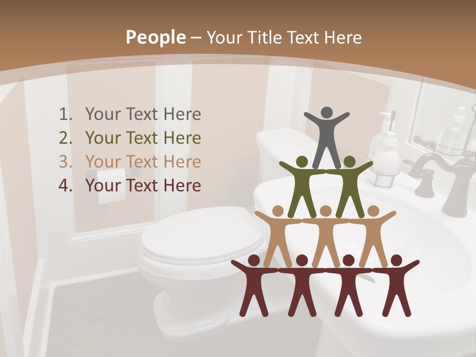 Halfbath Toilet Wood PowerPoint Template