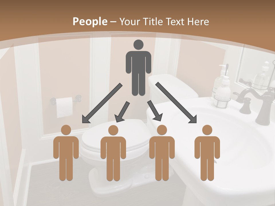 Halfbath Toilet Wood PowerPoint Template