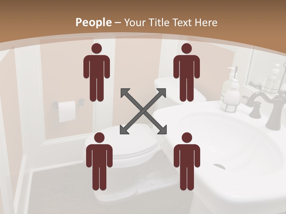 Halfbath Toilet Wood PowerPoint Template