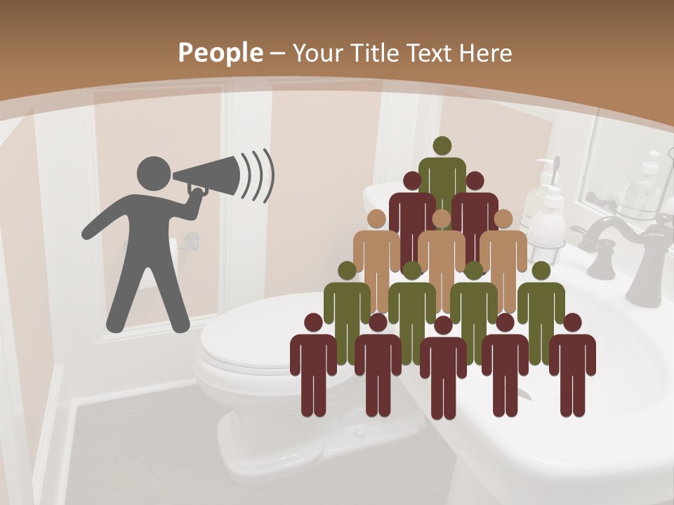 Halfbath Toilet Wood PowerPoint Template