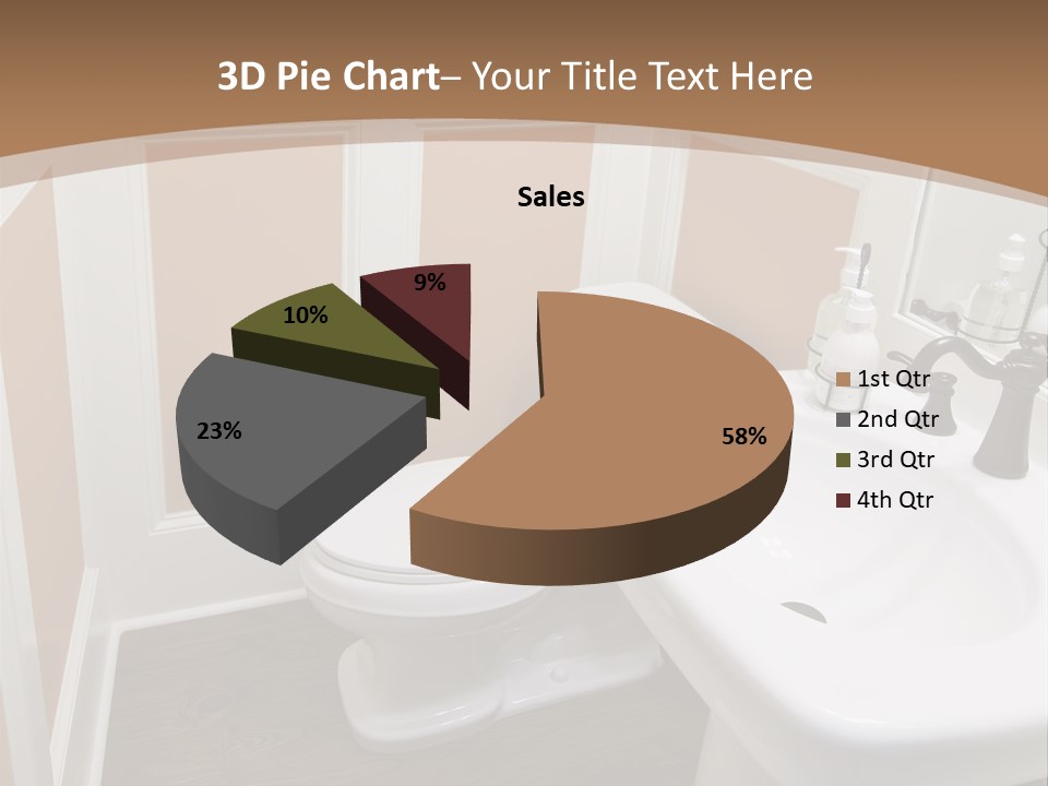 Halfbath Toilet Wood PowerPoint Template