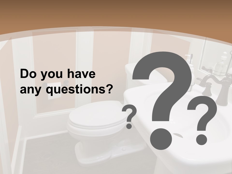 Halfbath Toilet Wood PowerPoint Template