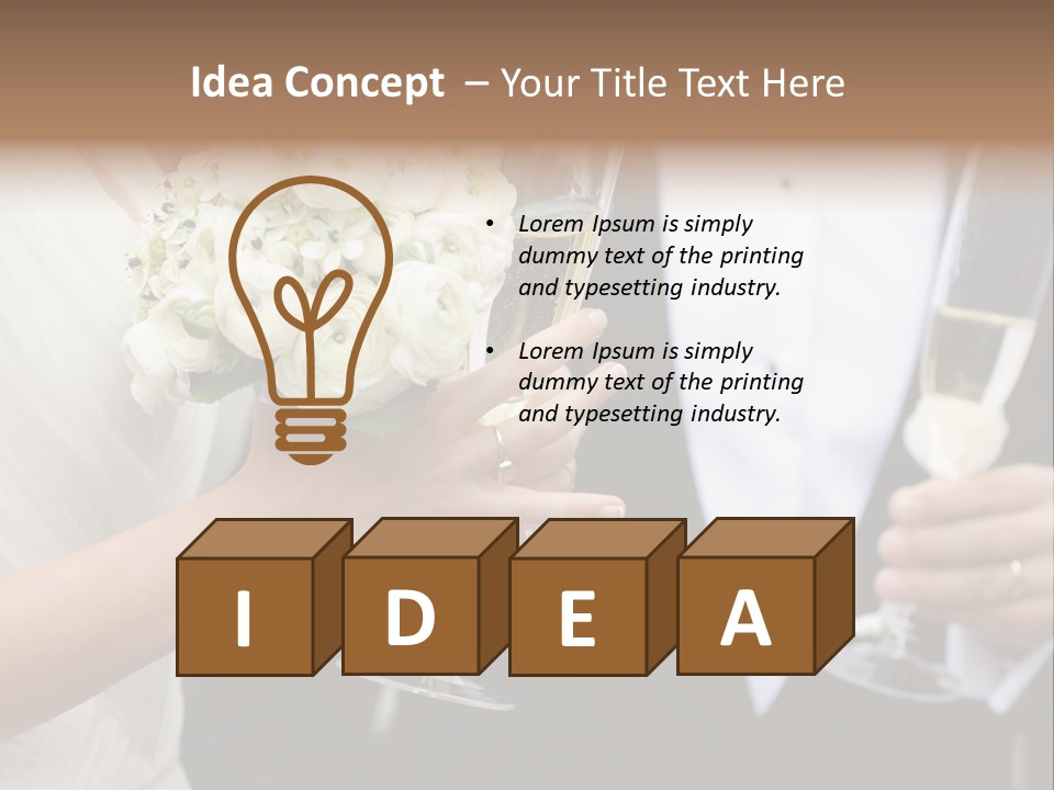 People Beautiful Bouquet PowerPoint Template