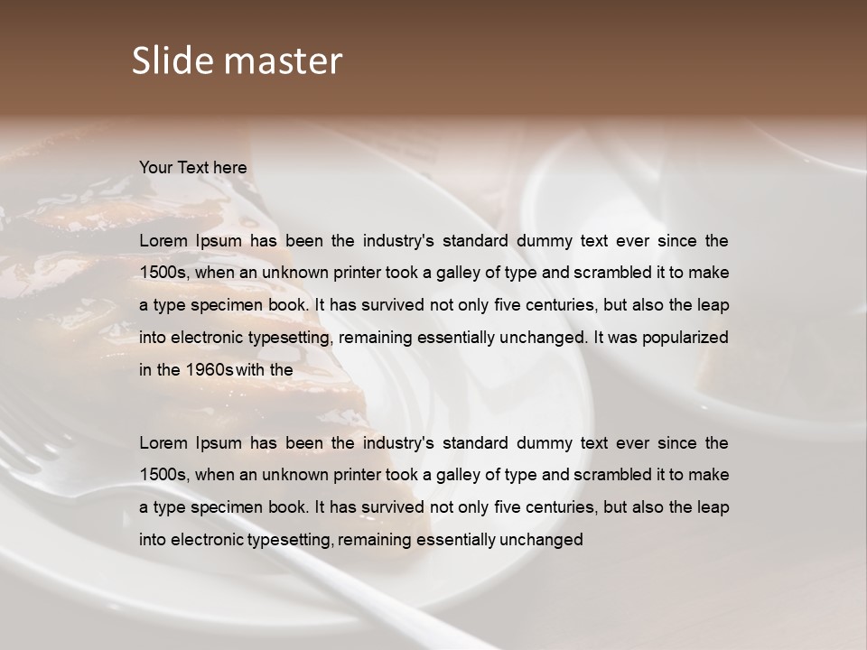 Edible Close Black PowerPoint Template