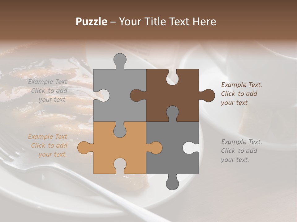 Edible Close Black PowerPoint Template