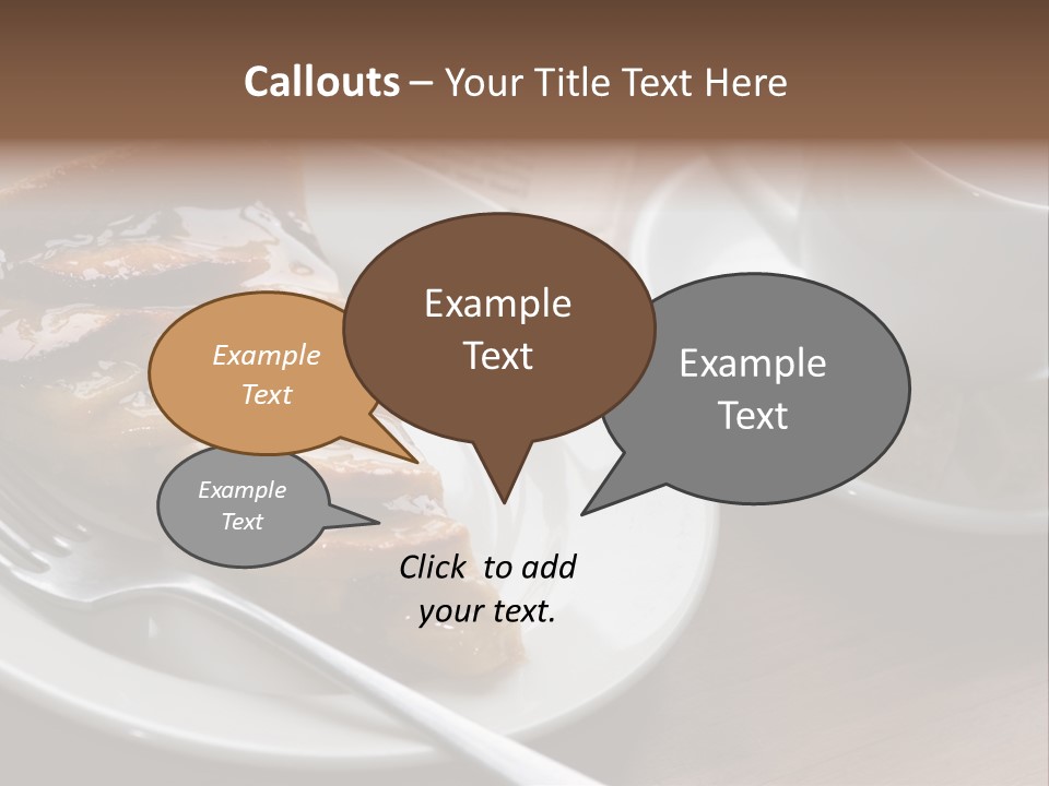 Edible Close Black PowerPoint Template