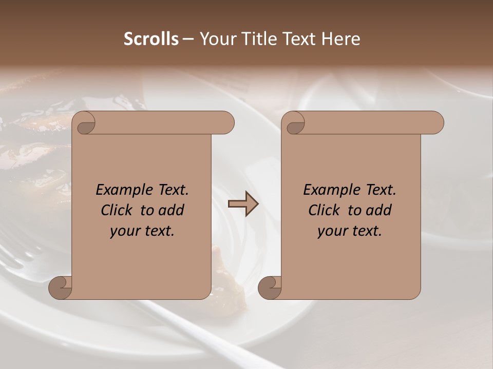 Edible Close Black PowerPoint Template