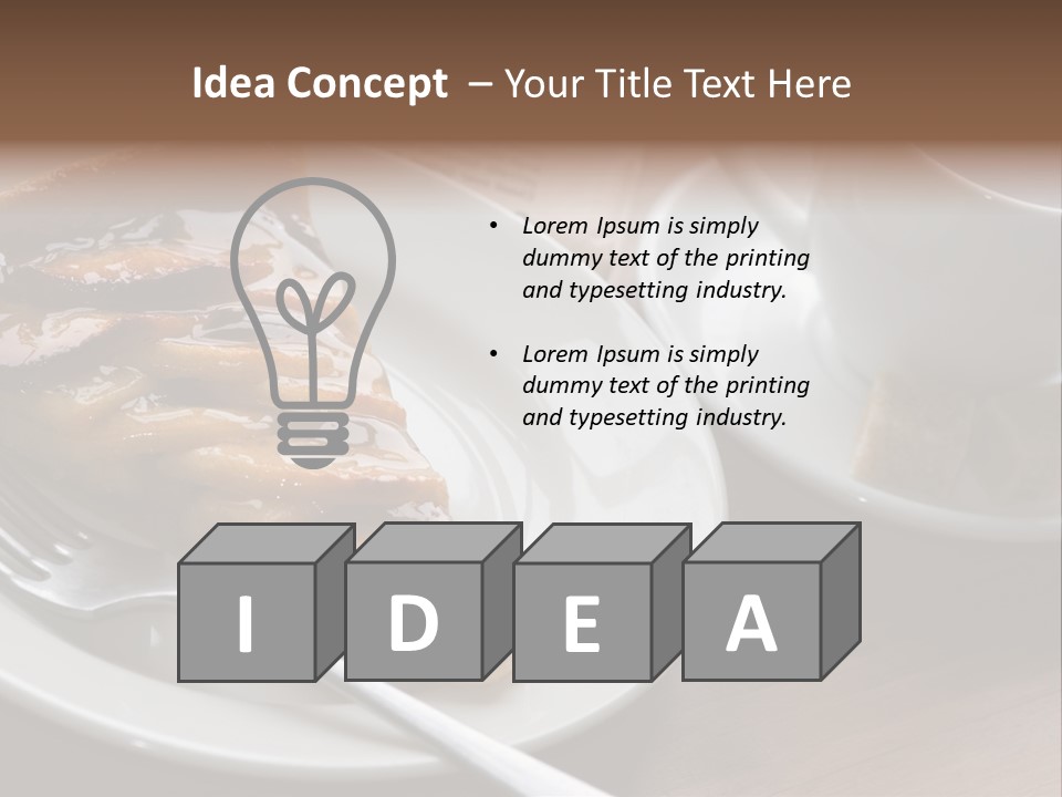 Edible Close Black PowerPoint Template