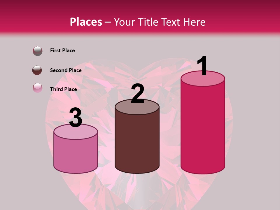 Object Garnet Heart PowerPoint Template