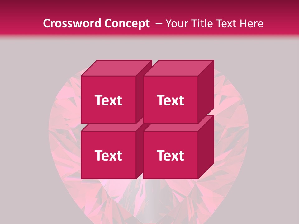 Object Garnet Heart PowerPoint Template