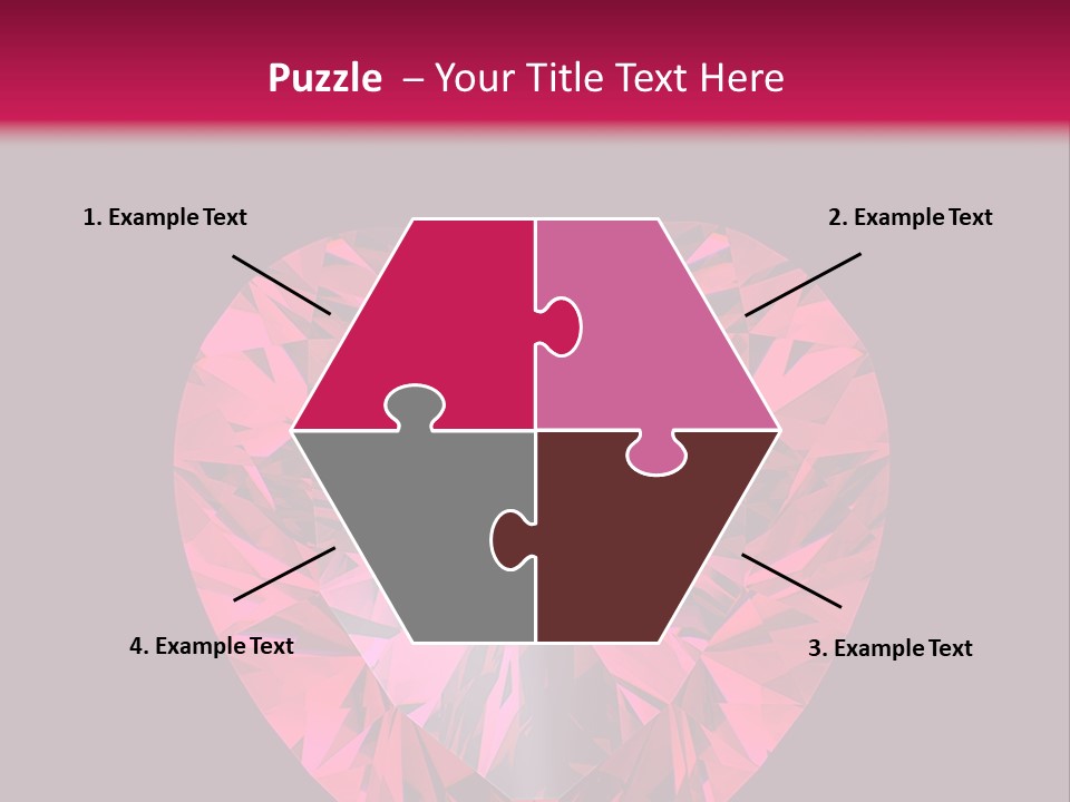 Object Garnet Heart PowerPoint Template