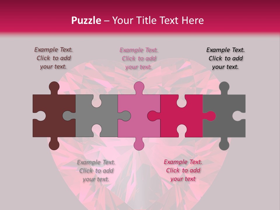 Object Garnet Heart PowerPoint Template