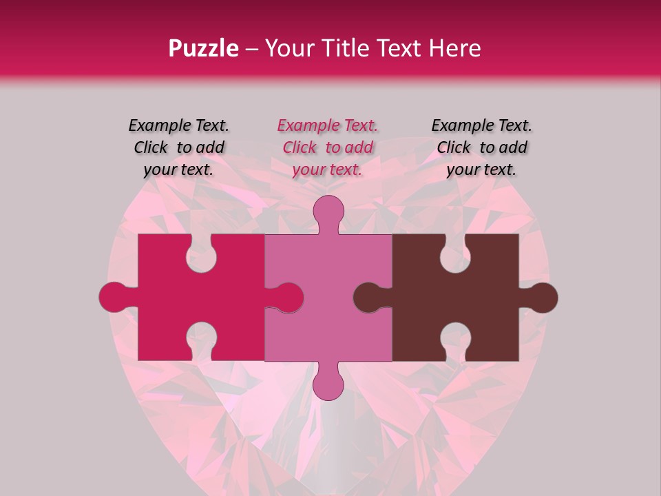 Object Garnet Heart PowerPoint Template