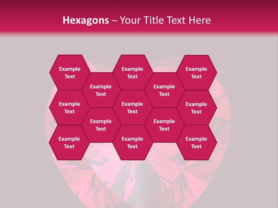 Object Garnet Heart PowerPoint Template