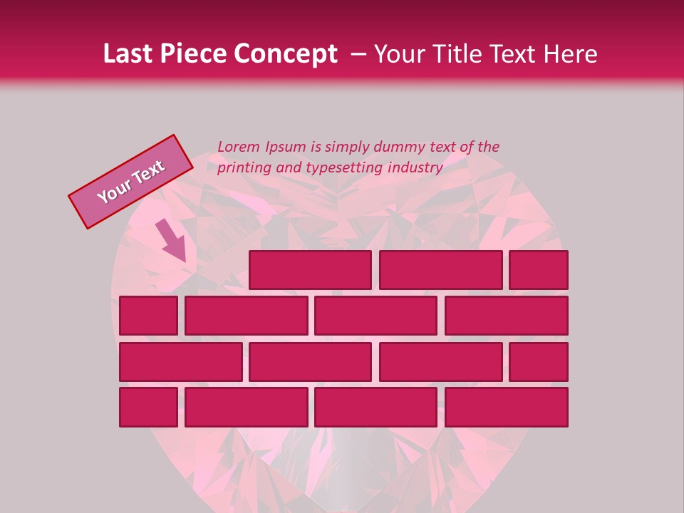 Object Garnet Heart PowerPoint Template