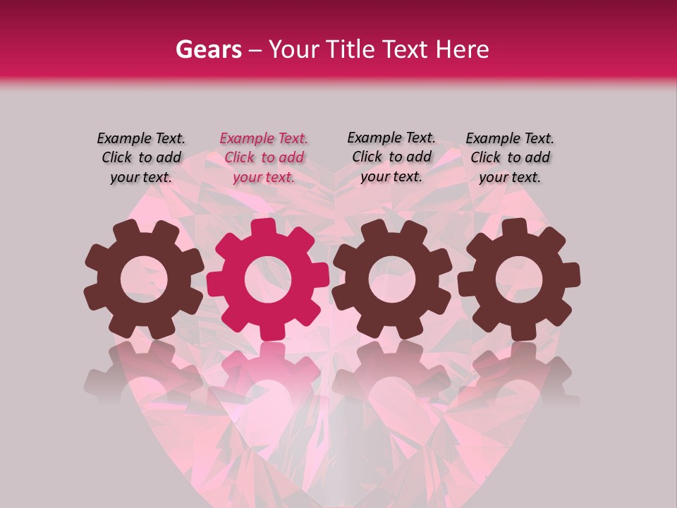 Object Garnet Heart PowerPoint Template
