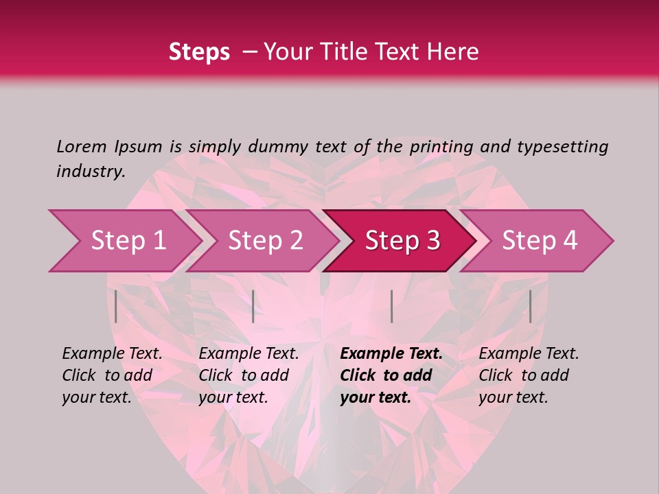 Object Garnet Heart PowerPoint Template