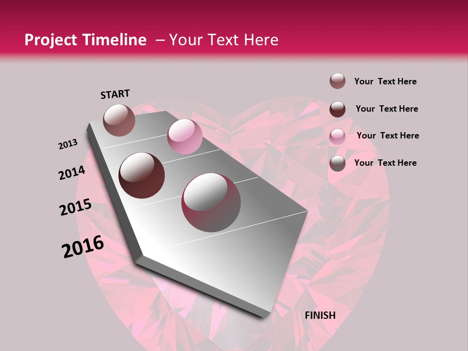 Object Garnet Heart PowerPoint Template