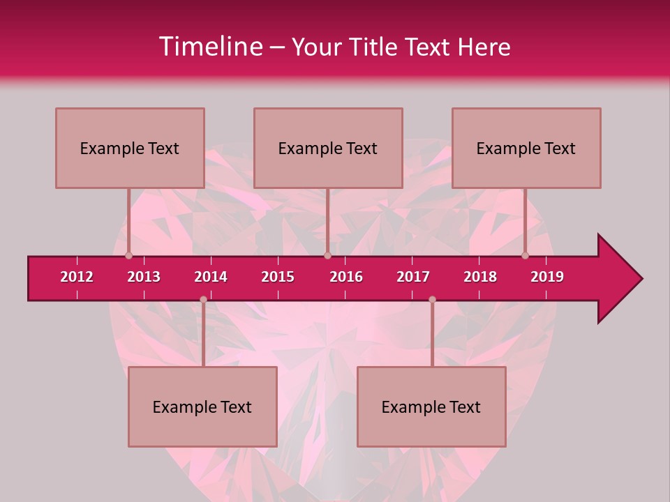 Object Garnet Heart PowerPoint Template