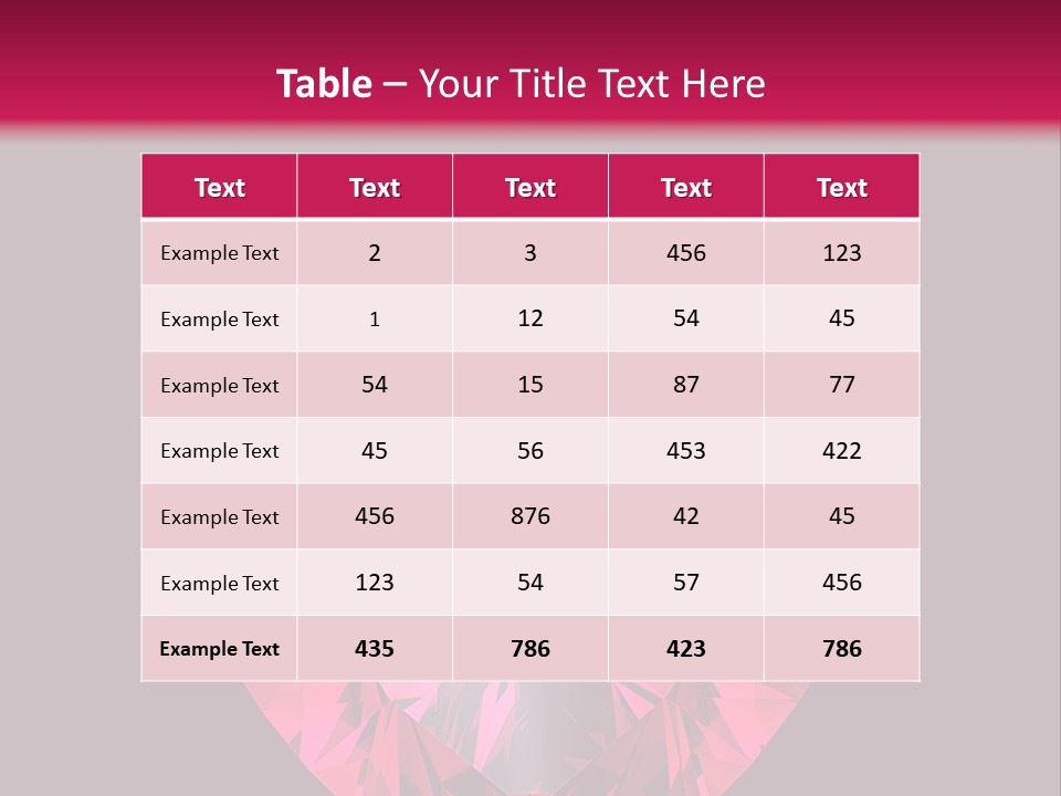 Object Garnet Heart PowerPoint Template