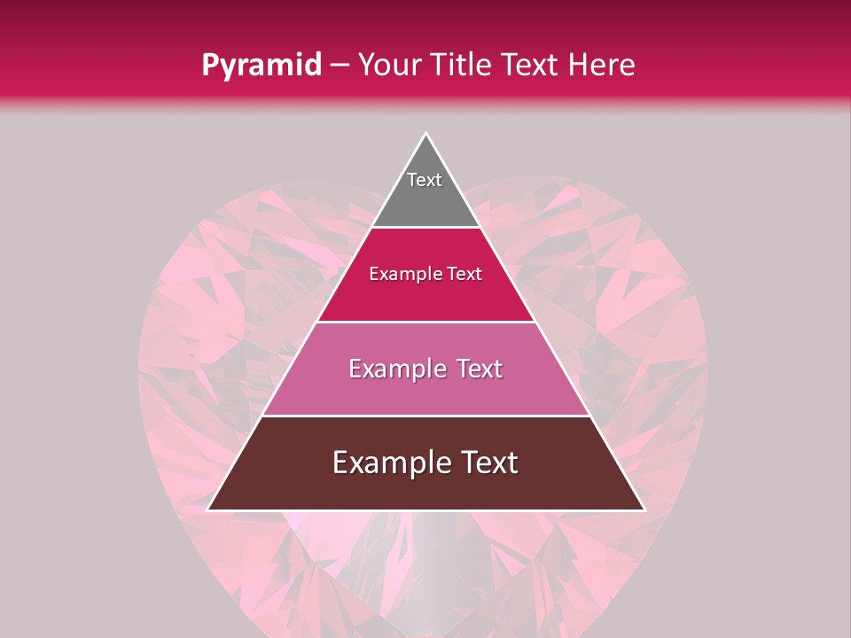 Object Garnet Heart PowerPoint Template
