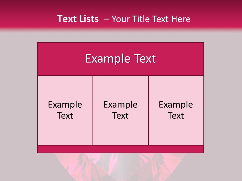 Object Garnet Heart PowerPoint Template