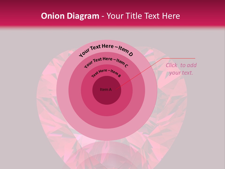 Object Garnet Heart PowerPoint Template