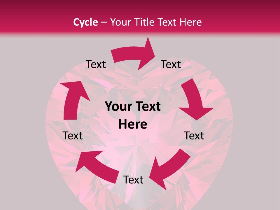 Object Garnet Heart PowerPoint Template