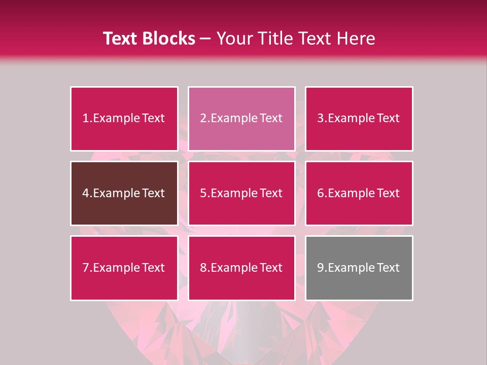 Object Garnet Heart PowerPoint Template