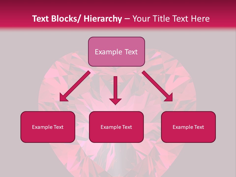 Object Garnet Heart PowerPoint Template