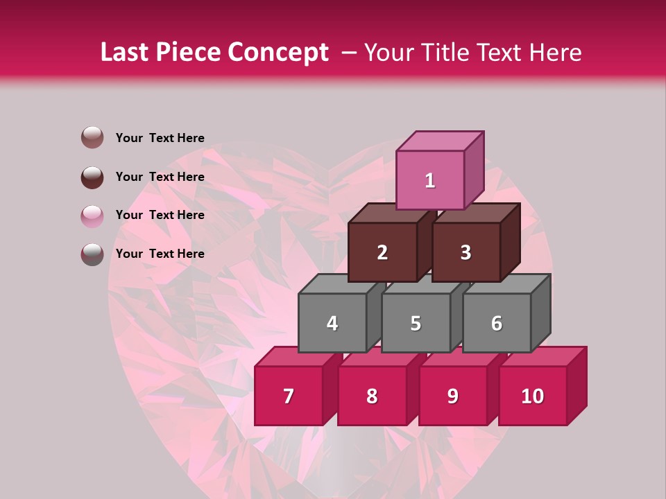 Object Garnet Heart PowerPoint Template