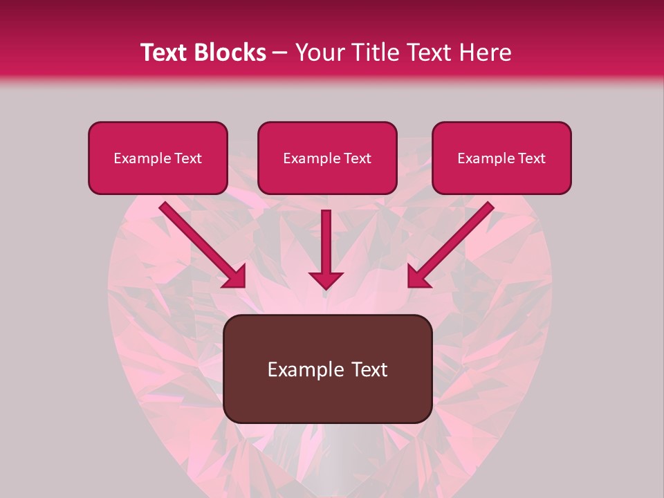 Object Garnet Heart PowerPoint Template