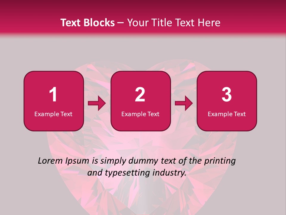 Object Garnet Heart PowerPoint Template