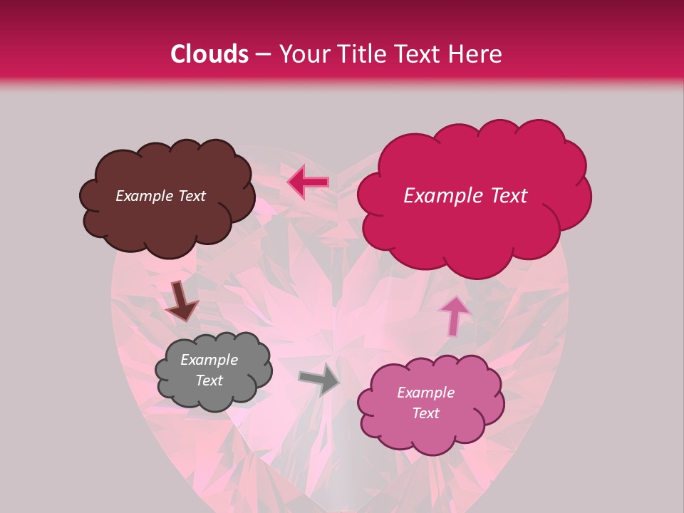 Object Garnet Heart PowerPoint Template