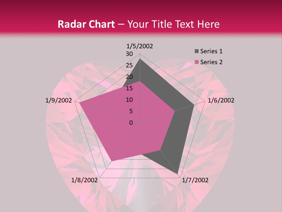 Object Garnet Heart PowerPoint Template