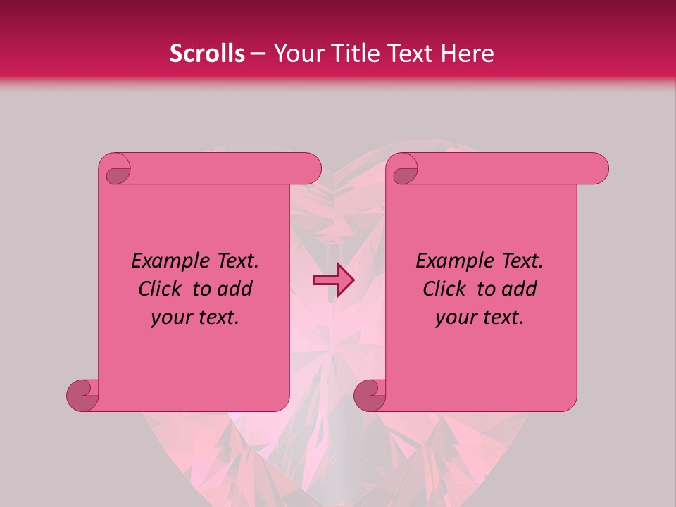 Object Garnet Heart PowerPoint Template